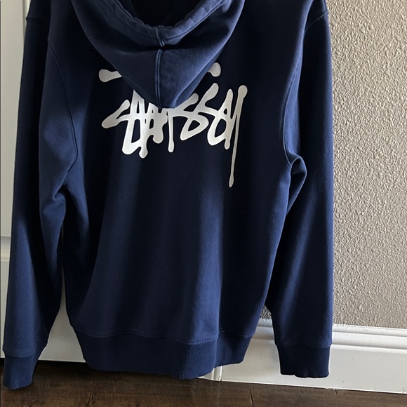 Stussy Men's Dark Blue Zip-Up Sweater - Picture 8 of 9